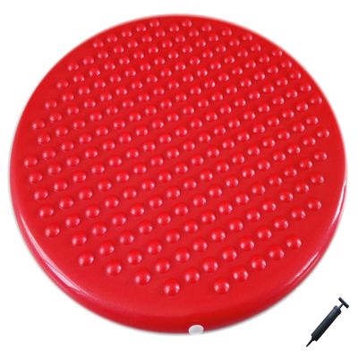 AppleRound Jr. Inflatable Sensory Wiggle Seat for Kids  12 Inch (31 cm) School Cushion with Pump  Improves Focus, ADHD & Classroom Sitting  Active Desk Chair Alternative (Red)