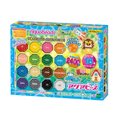 Aquabead Water Polygon Bead Set 16 Colors