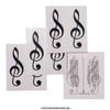 20 x Violin Clef Tattoo - black clef Tattoo (20) view 2