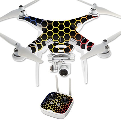 MightySkins Skin Compatible with DJI Phantom 3 Professional Quadcopter Drone wrap Cover Sticker Skins Primary Honeycomb