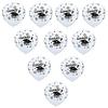 10 Count WHITE Black Graduation GRAD Cap Hat Congratulations 12" Party Latex Balloons view 1