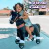PonyCycle Official Ride On Black Horse with White Hoof Mechanical Pony Giddy up Pony Plush Toy Walking Animal Size 4 for Age 4-8 Years - Ux426 view 2