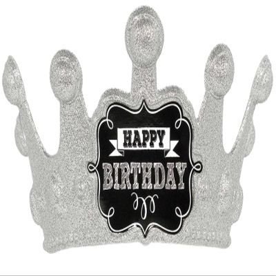 American Greetings Chalkboard Crown | Black & White Collection | Birthday