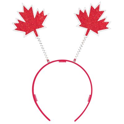 Amscan Maple Leaf Headbopper Party Accessory, 9" x 7", Red