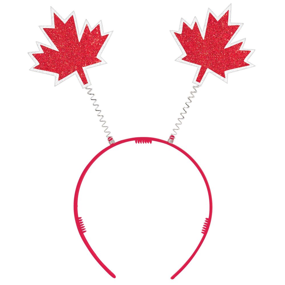 Amscan Maple Leaf Headbopper Party Accessory, 9" x 7", Red