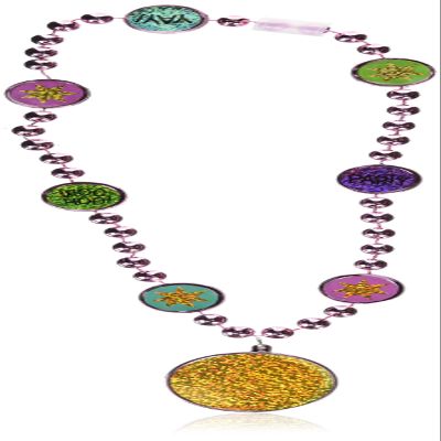 Amscan Supplies Rainbow Birthday Add-Any-Age Necklace, 17", Multicolor Party Favors