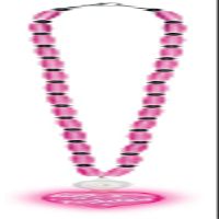 Amscan Birthday Princess Beaded Light Up Pendant Necklace, Magenta/Pink, 16" x 1 1/2"