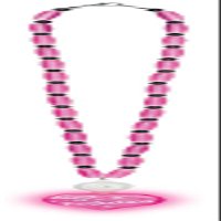 Amscan Birthday Princess Beaded Light Up Pendant Necklace, Magenta/Pink, 16" x 1 1/2"