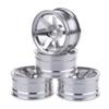 LAFEINA 4PCS Aluminium Alloy RC Wheel Hub Rims 52mm for 1/10 On-Road Drift Car HSP Tamiya HPI Kyosho Sakura (Silver) view 1