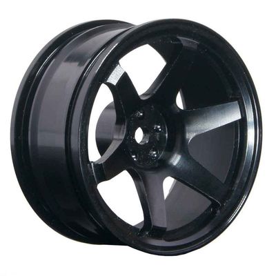 LAFEINA 4PCS Aluminium Alloy RC Wheel Hub Rims 52mm for 1/10 On-Road Drift Car HSP Tamiya HPI Kyosho Sakura (Black)