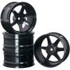 LAFEINA 4PCS Aluminium Alloy RC Wheel Hub Rims 52mm for 1/10 On-Road Drift Car HSP Tamiya HPI Kyosho Sakura (Black) view 2