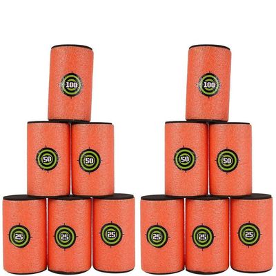 EVA Foam Soft Targets Can Sponge Refill Shoot Dart Series for Elite Series Blasters Toy Gun and Target Games, 12 Pcs
