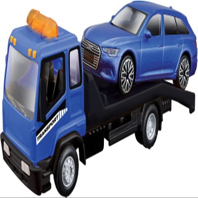 Bburago B18-31400 Other License 1:43 Street FIRE Flatbed Transport, Assorted Designs and Colours