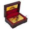 Luxury 24K Gold Foil Poker Playing Cards Deck of Cards with Wooden Gift Box, Premium Waterproof Poker Cards for Party and Card Decks Game, Standard Size view 1