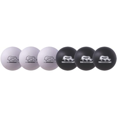 Champion Sports 8" Black and White Rhino Skin Low Bounce Dodgeball Set
