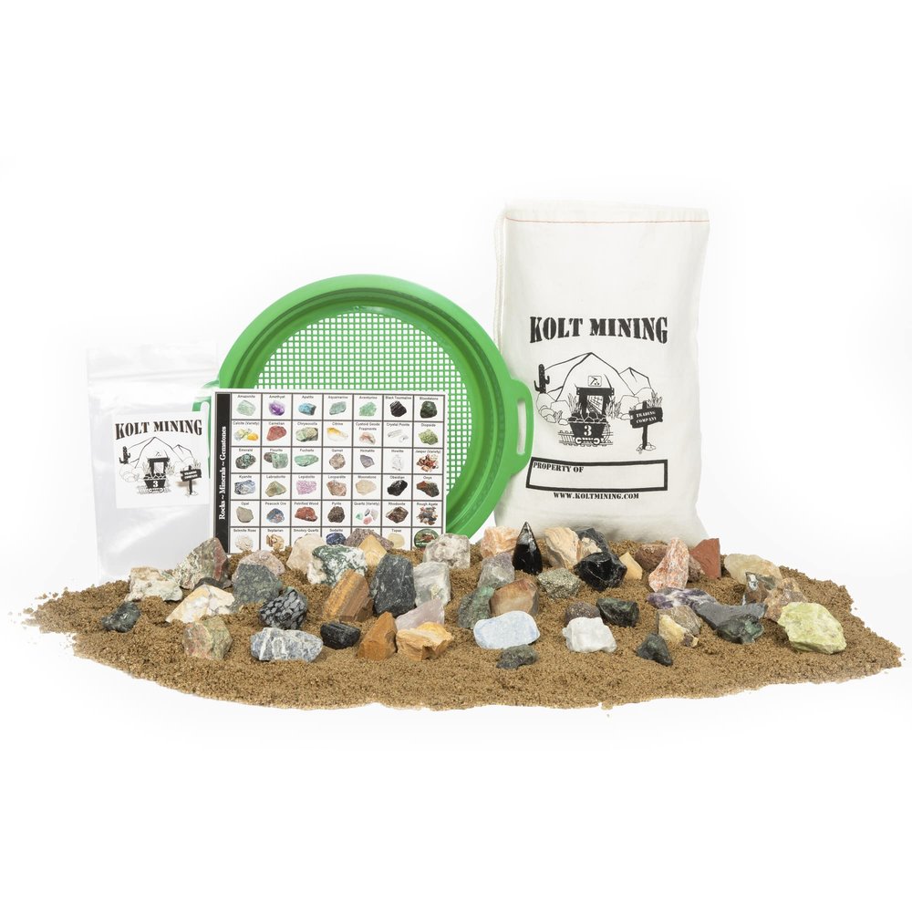 Kolt Mining Excavation Dig Kit - Real Emerald & Gemstone Discovery for Adults - Authentic Crystal & Mineral Specimens - Professional Geology Set for Rock Hounds & Collectors