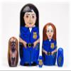Golden Cockerel Made in Russia Police Nesting Doll 5pc./5" aka Boys in Blue Professional Collectible Babushka Russian Matryoshka Doll 100% Guaranteed! view 1