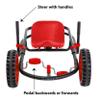 YBIKE Explorer Pedal Car - 3-Wheel Go Kart for Kids, Ride On Toys for Girls and Boys, Ages 4 & Up, Steer with Handles, Adjustable Frame & Seat, Up to 155 lbs, Red & Black view 3