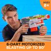 Nerf Modulus Stryfe Motorized Blaster - Fires 6 Darts in a Row - Includes Drop Grip, Barrel Extension, 6-Dart Clip, 6 Nerf Elite Darts (Amazon Exclusive) view 3