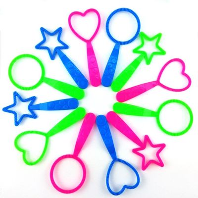 Honbay 12pcs Mix Color Circle Star Heart Shape Bubble Wands