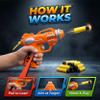 6 Pack Mini Foam Dart Blasters for Kids with 36 Darts, Micro Toy Foam Dart Guns, Nerf Compatible Mini Blaster Set, Bulk Party Favors, Small Toy Guns for Boys Girls Indoor Outdoor Play view 4