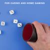 Brybelly Dice Set with Dice Shaker Cup - Perfect for Casino Dice Game for Family Leather - Poker Dice Shaker - 5 Red Lined Dice Cups and 25 Dice Sets view 4