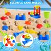 Beach Toys, 19 Piece Sand Toys Set Kids Sandbox Toys Includes Water Wheel Beach Tool Kit Bucket Watering Can Molds with Mesh Bag for Kids Ages 3-13 view 3
