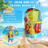 Beach Toys, 19 Piece Sand Toys Set Kids Sandbox Toys Includes Water Wheel Beach Tool Kit Bucket Watering Can Molds with Mesh Bag for Kids Ages 3-13 view 4