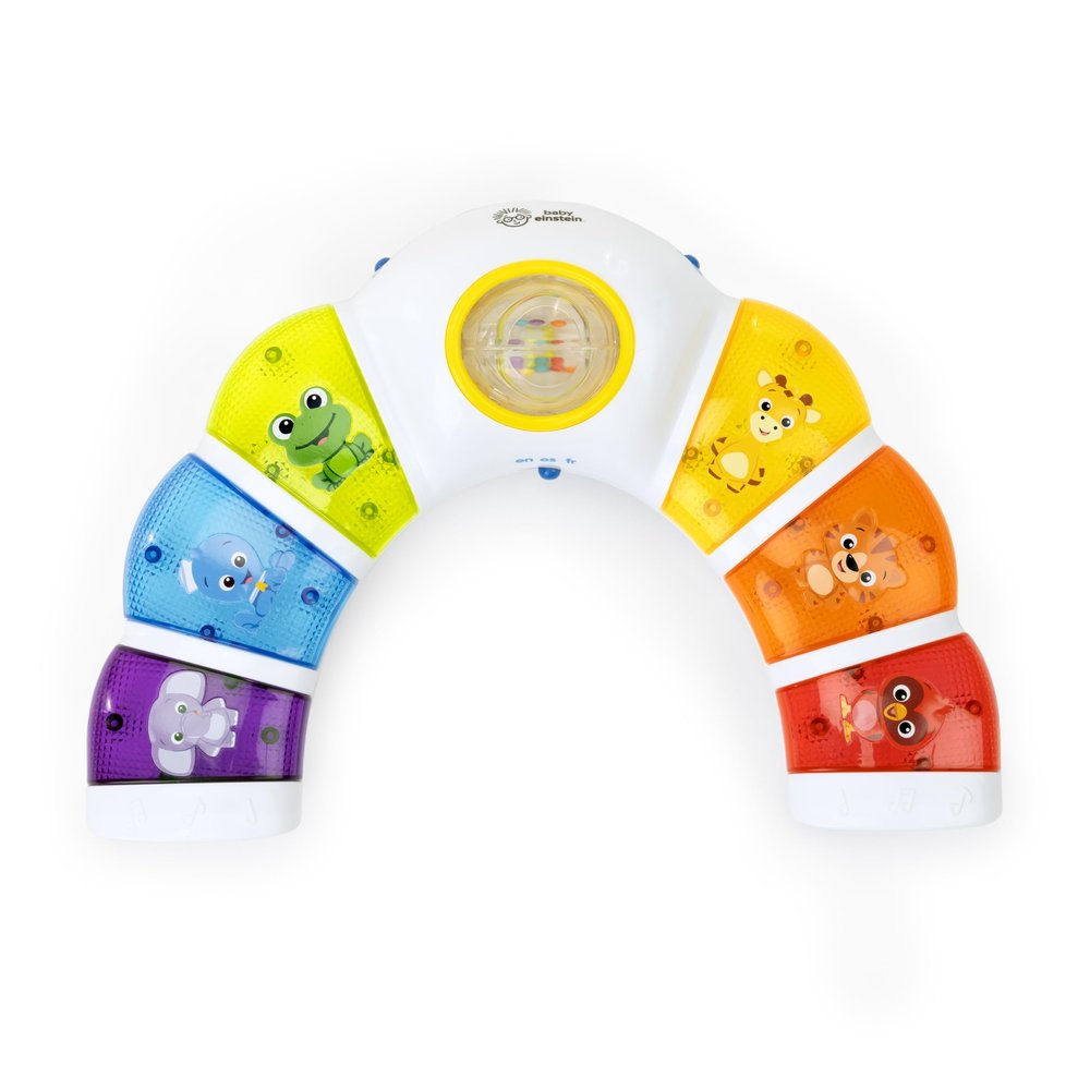 Baby Einstein Glow & Discover Light Bar Musical Toy, Activity Station, Sitting Up and Tummy Time Toy, Color and Animal Learning Toy, Infant Ages 3 Months+