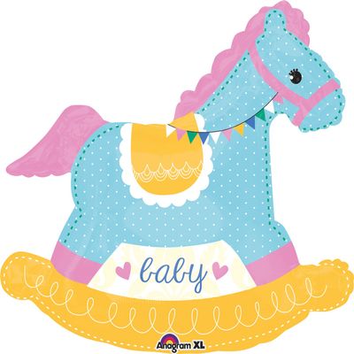 amscan International 3424301 Foil Balloons/Shape:Baby Shower Rocking Ho