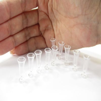 10 Acrylic Ice Cream Cup Dollhouse Miniatures Accessories Kit Supply 12497