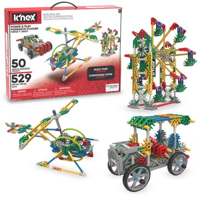 K'NEX - Power & Play Motorized Set  529 Pieces, STEM Building, Kid Construction Set Ages 7+