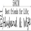 BIBITIME Anniversary Mother's Day Saying Best Friends for Life Husband and Wife Quotes Wall Decal English Words Lettering Decor Sticker for Couple Bedroom (DIY, Husband Wife-Black) view 2