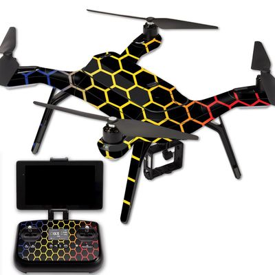 MightySkins Skin Compatible with 3DR Solo Drone Quadcopter wrap Cover Sticker Skins Primary Honeycomb