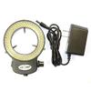 Black 144 LED Bulb Microscope Ring Light Illuminator Adjustable Bright Lamp + Adapter view 1