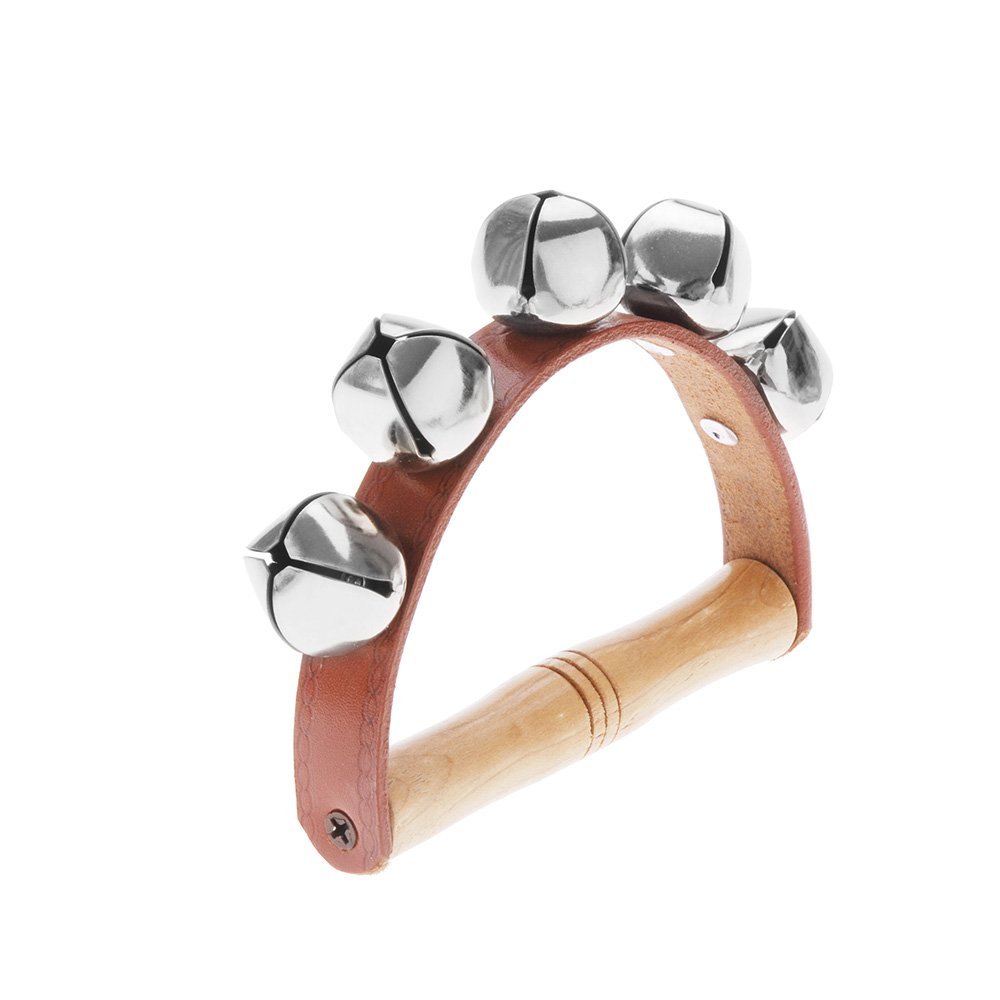 Andoer Tambourine Handbell Early Educational Musical Instrument Rhythm Beats Shaking Small Jingle Bell Tool