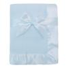 American Baby Company Fleece Blanket (30" x 40") with Silk-Like Satin Trim, Soft, Warm & Cozy, Blue, for Boys and Girls, Perfect for Baby Carrier, Stroller, Travel and Gifting view 1