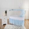 American Baby Company Fleece Blanket (30" x 40") with Silk-Like Satin Trim, Soft, Warm & Cozy, Blue, for Boys and Girls, Perfect for Baby Carrier, Stroller, Travel and Gifting view 2