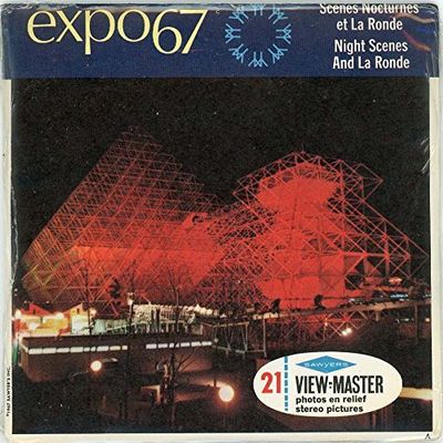 Classic ViewMaster - Montreal Expo 67 - Night Scenes -3Reel Packet -21 3D Images - from The 1960s - Factory Sealed