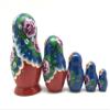 BuyRussianGifts Russian Beauty Nesting Dolls 5 Pieces Set Hand Carved Hand Painted Babushka Doll view 3