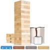 GoSports Giant Wooden Toppling Tower - Stacks Up to 5 ft - Natural Wood view 1