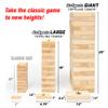 GoSports Giant Wooden Toppling Tower - Stacks Up to 5 ft - Natural Wood view 4