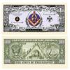 5 Freemason Masonic Million Dollar Bills with Bonus Thanks a Million Gift Card Set view 1