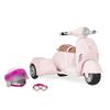 Our Generation - OG Ride Along Scooter - Vehicle Playset - Helmet & Sidecar - 18-Inch Doll Accessories - Pretend Play - Toy for Kids 3 Years + view 3